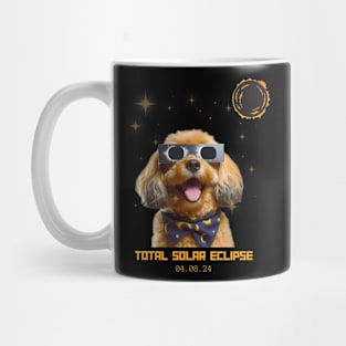 Total Solar Eclipse 2024 Cute Dog Wearing Solar Eclipse Glasses Mug